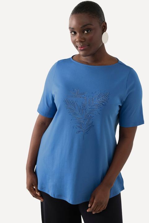Produktbild Ulla Popken T-Shirt, Pima Cotton, Farn, U-Boot-Ausschnitt, Halbarm (58)