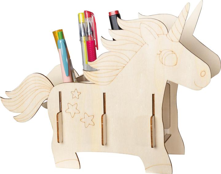 Produktbild Pebaro Holzbausatz Laser cut Stiftehalter Einhorn