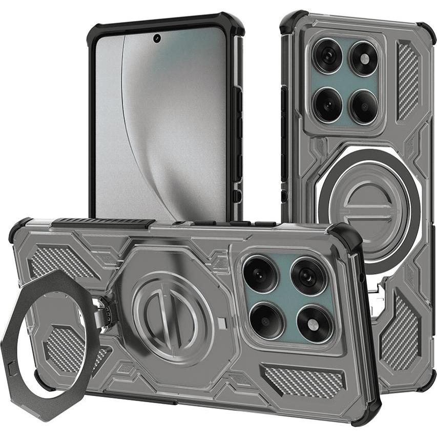 Techsuit - Carbon Shield PRO - Motorola Edge 60 Pro - Smoke Black (Motorola Edge 60), Cover smartphone, Nero