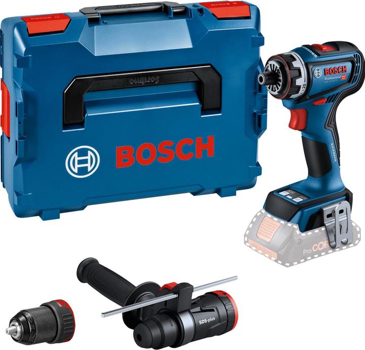 ohne Akku, Einlage für L-BOXX 136, L-BOXX 136, GSR 18V-90 FC, Tiefenmass, Hammeraufsatz einschl. Zusatzgriff GFA 18-H Professional, Metallbohrfutteraufsatz für Bohrfutter GFA18-M Professional