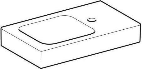 Produktbild Geberit Waschtisch iCon Ablage rechts 53 cm wei 124053000 (310 mm, 530 mm)