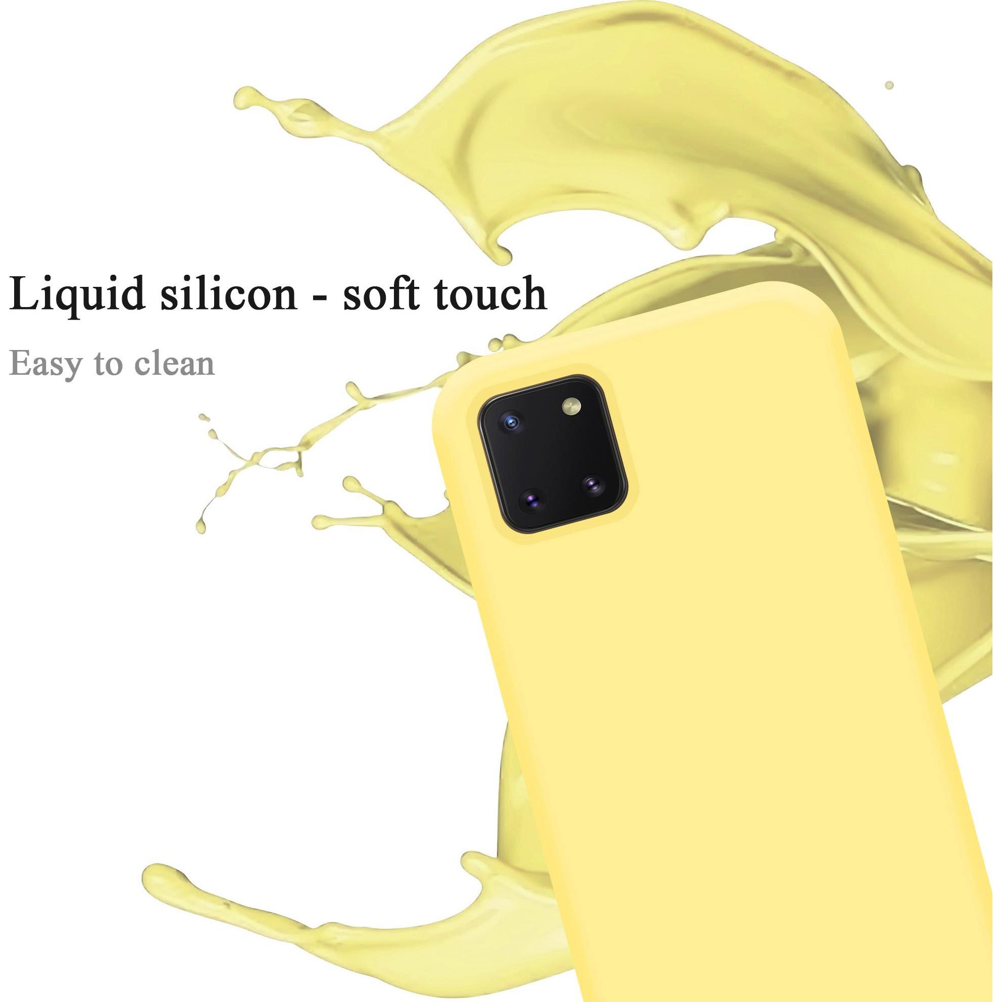 Thumbnail - Cadorabo TPU Liquid Silicone Case Cover (Samsung Galaxy A81), Smartphone Hülle, Gelb