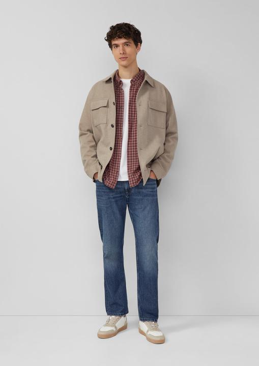 Immagine prodotto s.Oliver Hemd Regular Fit: Elastisches Button-Down-Hemd mit Karomuster (M)