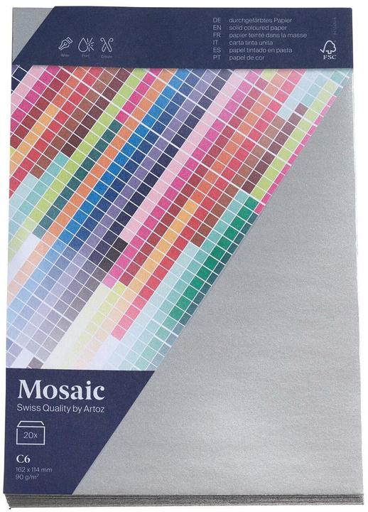 Produktbild Artoz Couvert Mosaic C6, 20 Stück, Silber (C6, 20x)