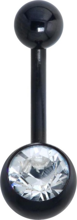 Produktbild Bijouteria Bauchpiercing (Chirurgenstahl 316L, PVD Beschichtung (schwarz), Zirkonia)