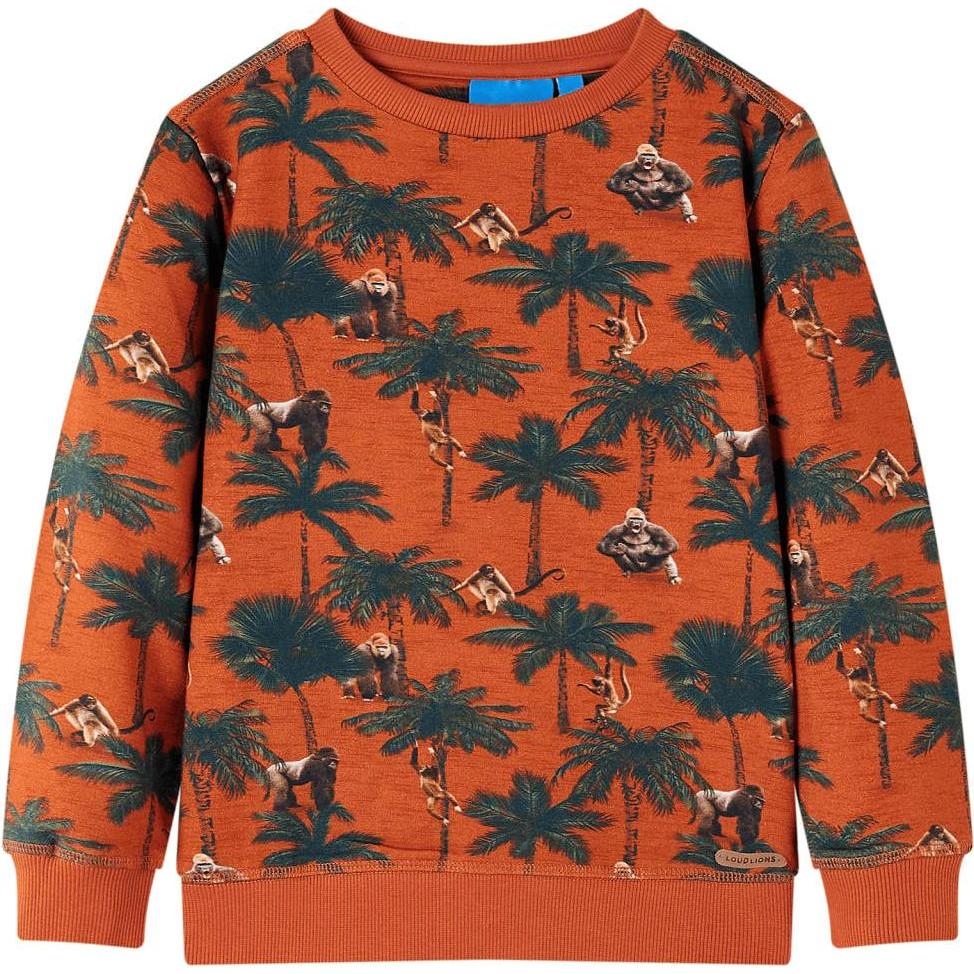 VidaXL, Unisex, Pullover, Kinder-Sweatshirt Helles Rostbraun 92,Material: 95, Orange, (92)