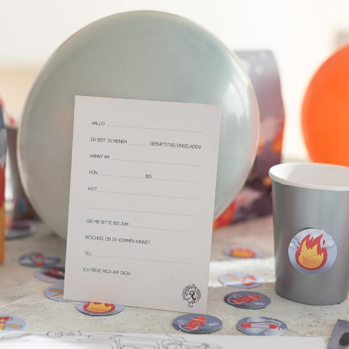 Actual product image Lachentutgut Einladungskarten Feuerwehr (10 pcs.)