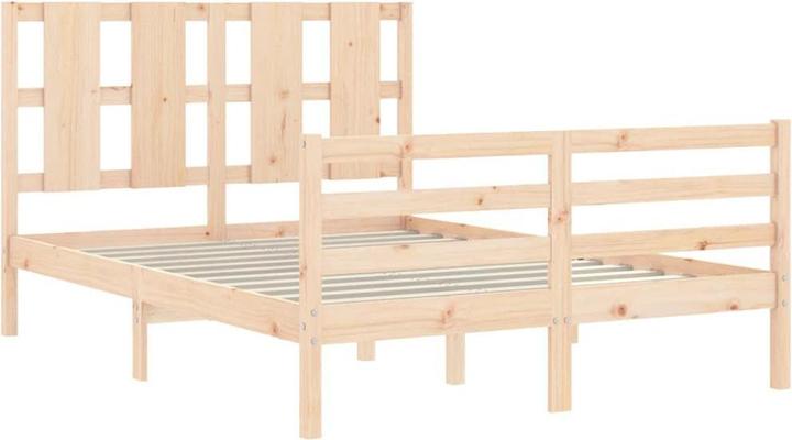 Produktbild VidaXL Massivholzbett mit Kopfteil 4FT6 Double (135 x 190 cm)