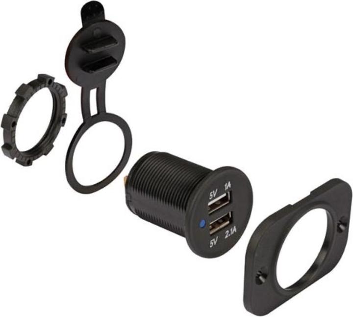 Produktbild Velleman USB-EINBAUBUCHSE (12-24 VDC EINGANG, 5 V AUSGANG)