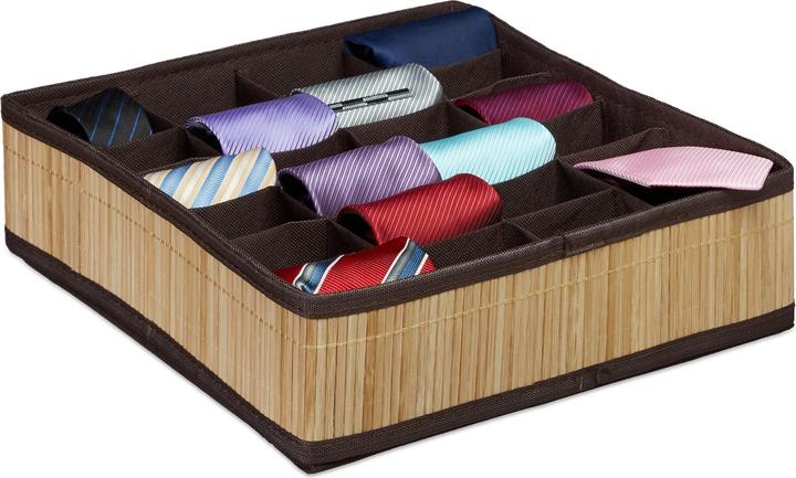 Immagine prodotto Relaxdays Scatola di cravatta (30 x 33 x 10 cm, 9 l)