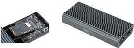 Produktbild Digitus USB M.2 Festplattengehäuse, SDD, extern, NVMe, 40Gbps, USB 4.0, Aluminium, toolfree (M.2 2230, M.2 2242, M.2 2260, M.2 2280)