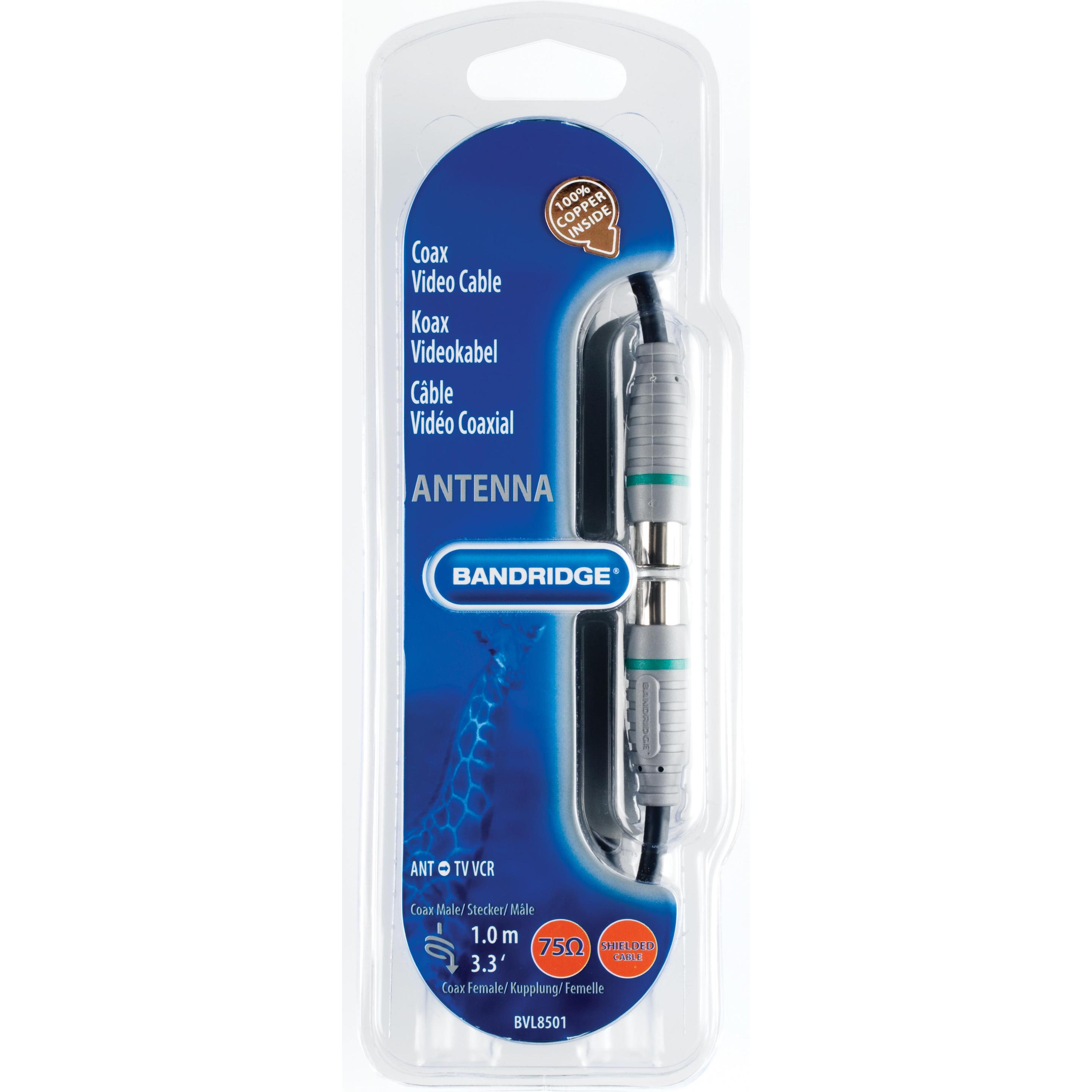 Bandridge Antennenkabel 1m Coax Cable 24K Gold 75 Ohm (Antennenkabel), Antennenkabel
