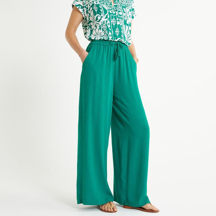 Image du produit Anne Weyburn Pantalon large en crépon (Bande de fréquences 38 (2600 MHz))