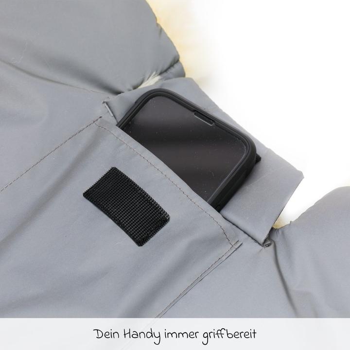 Produktbild Fillikid Fusssäcke für Kinderwagen & Buggys Lammfell-Handwärmer Nyby Reflect mit reflektierendem