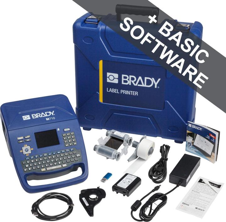 Immagine prodotto Brady UE, stampante di etichette M710, stampante a trasferimento termico per dispositivi mobili, tastiera (300 dpi)