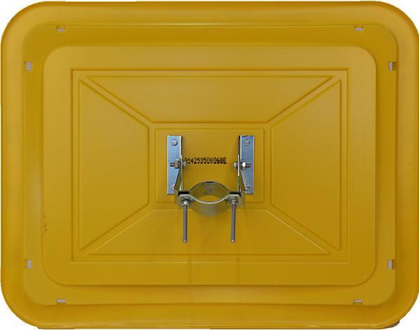 Actual product image Dancop Safety/traffic mirror H600xW800mm acrylic,yellow/black ca110degree view 22m