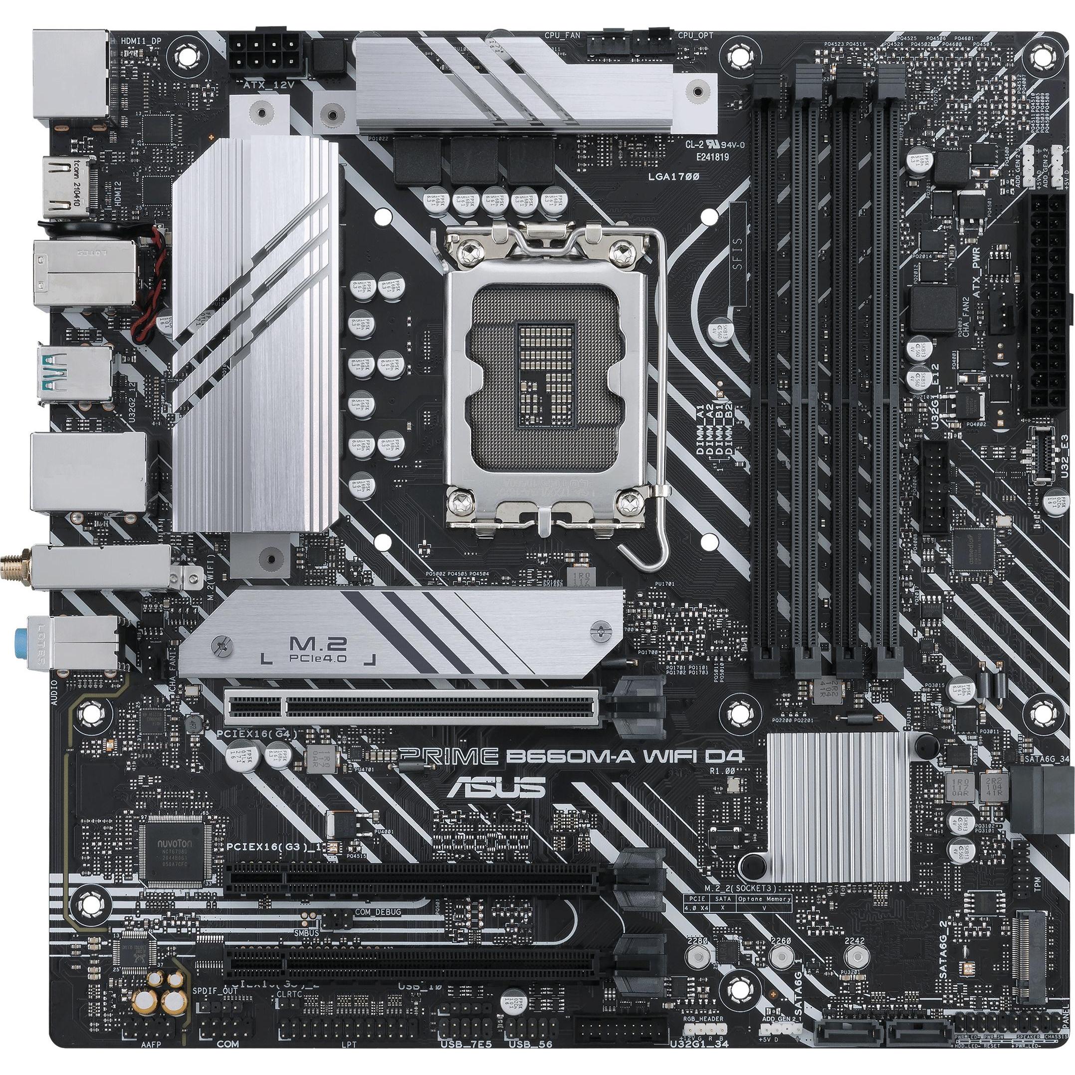 ASUS PRIME B660M-A WiFi D4 (LGA 1700, Intel B660, mATX), Mainboard