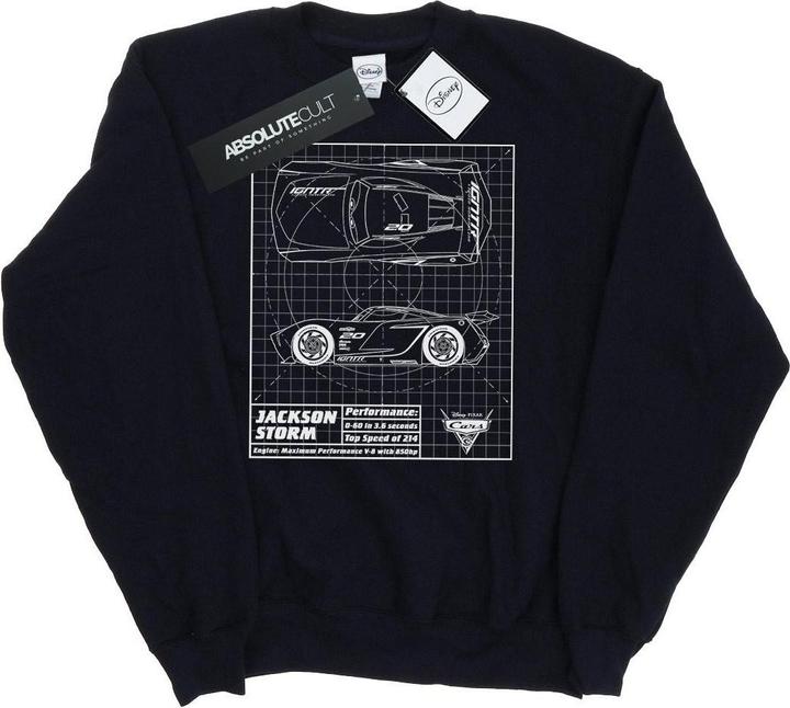 Actual product image Disney Womens/Ladies Cars Jackson Storm Blueprint Sweatshirt (XL)