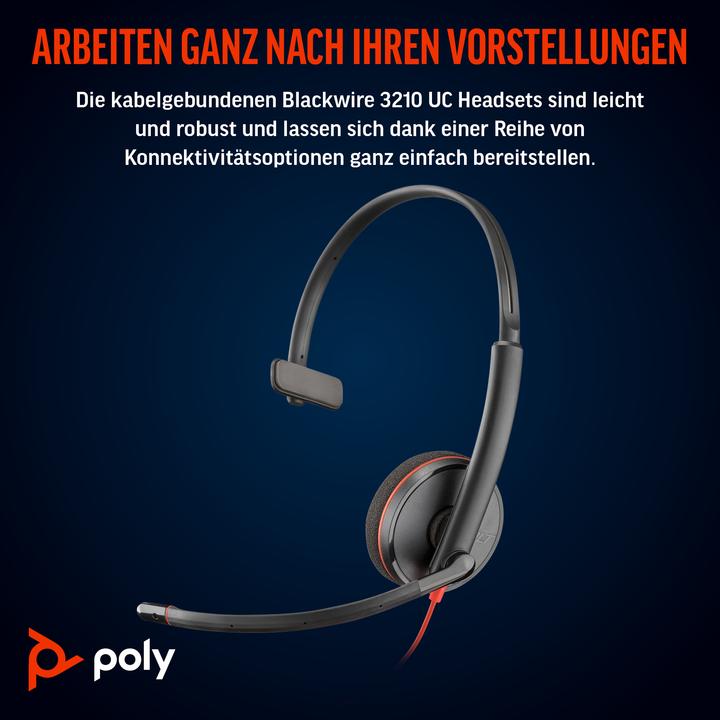 Image du produit Poly Blackwire C3210 USB-C (Filaire, USB-C, Skype)