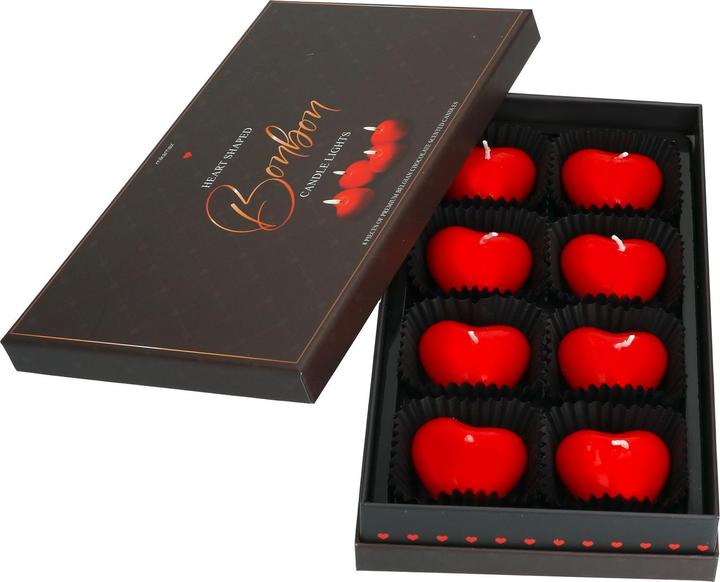 Image du produit Mikamax Bougie bonbon en forme de coeur (8 pcs)