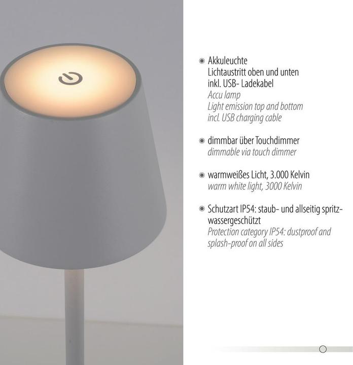 Produktbild Selltec LED Tischlampe Akku (320 lm)