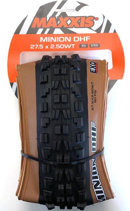Actual product image Maxxis Minion DHF Skinwall WT TR EXO 60TPI Dual (27.5 x 2.50, 63-584)