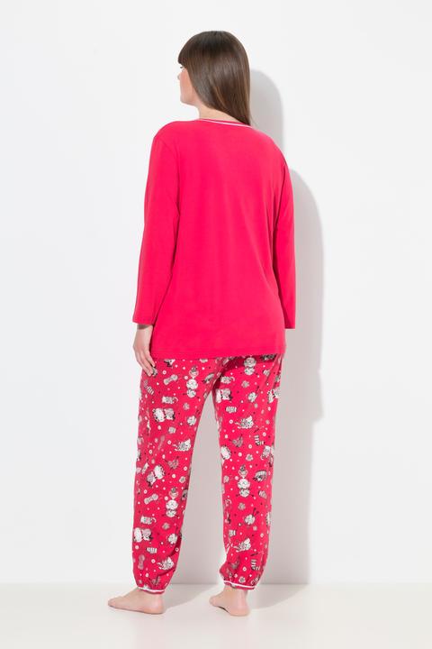 Image du produit Ulla Popken Pyjama avec col tunisien et manches longues, motif chats (42, 44)