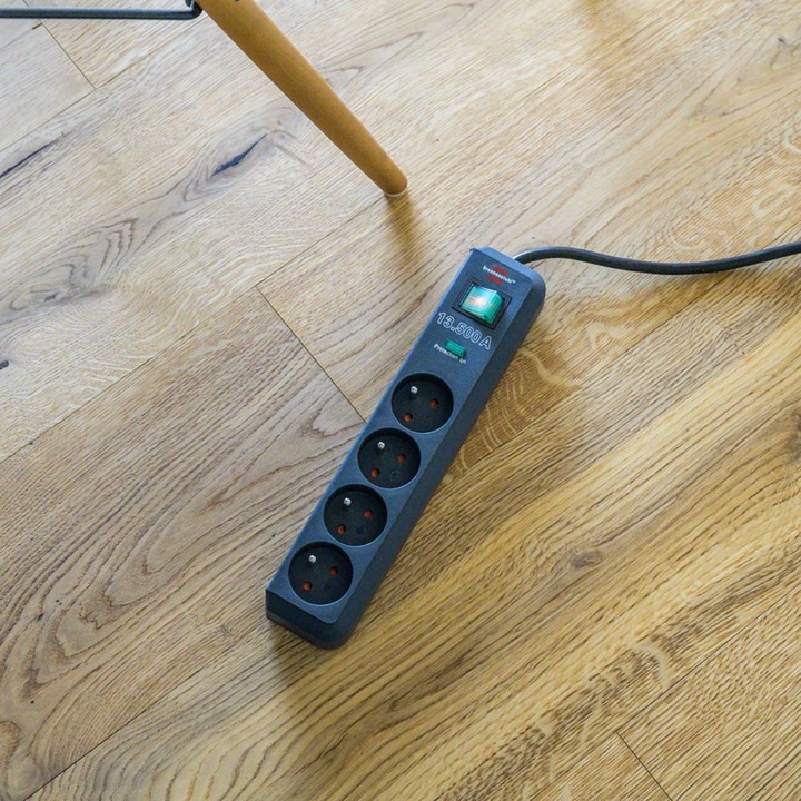 Actual product image Brennenstuhl 1153904314 power extension 4 AC outlet(s) Indoor Anthracite (4 x, 1.50 m)