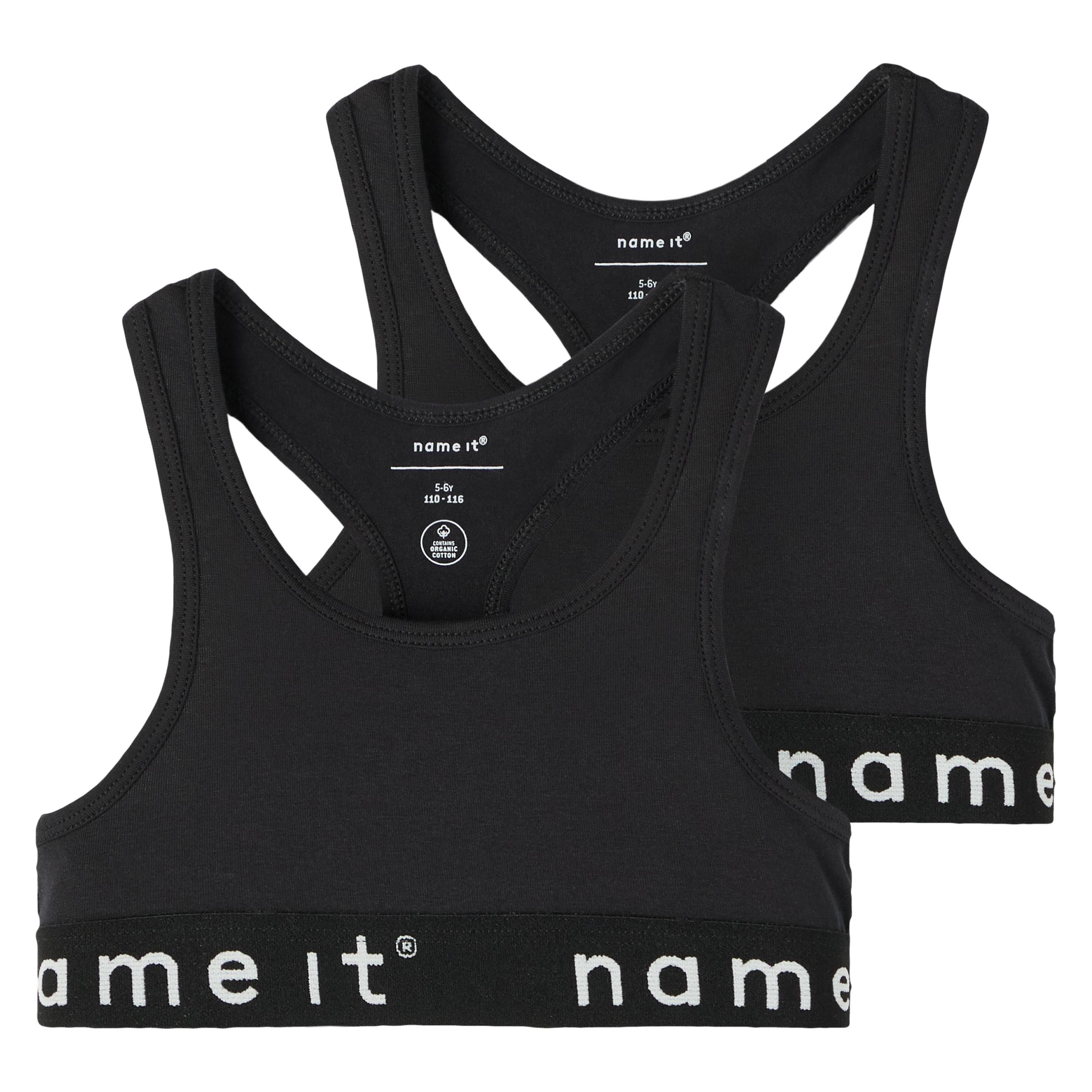 Name It, Damen, Shirts, Kurzes Oberteil Ohne Ärmel, Schwarz, (158, 164)