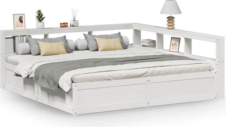 Actual product image vidaXL Bett mit Regal (200 x 200 cm)
