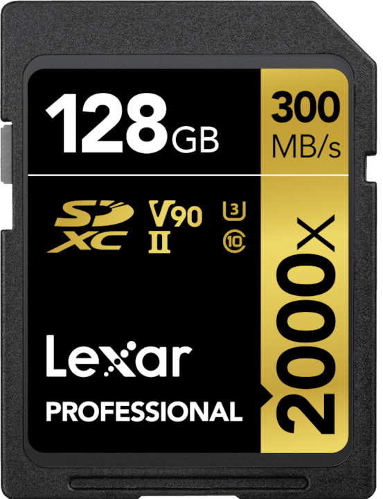 Lexar Professional 2000x (128 Go, SDHC, U3, UHS-II)