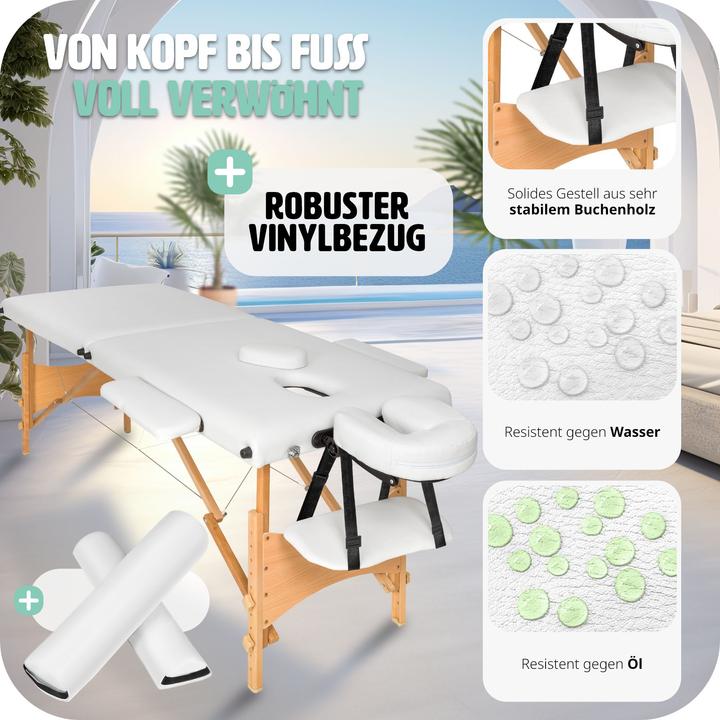 Image du produit tectake Ensemble de table de massage Freddi avec rouleaux de massage