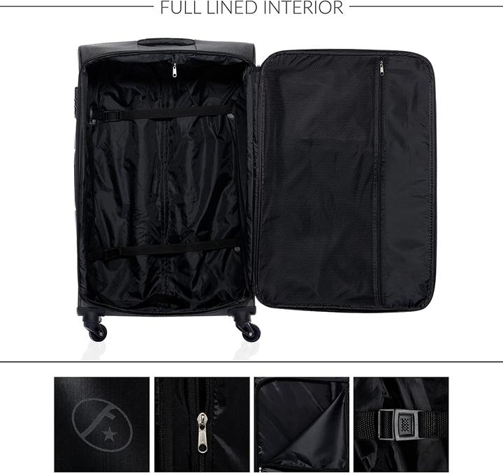 Image du produit Fergé Set de valises 3 pièces, Café (100 l, Bagage à main (jusqu'à 50l), M (50 - 90l), L (90 - 115l))