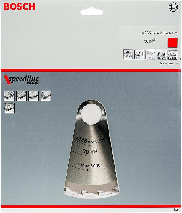 Immagine prodotto Bosch Professional Zubehör Lama per sega circolare PRO Wood, 235 x 2,4 x 30 mm