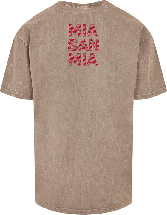Actual product image FC Bayern München Logo Red Acid Washed Heavy Oversize Tee - 115139 (M)