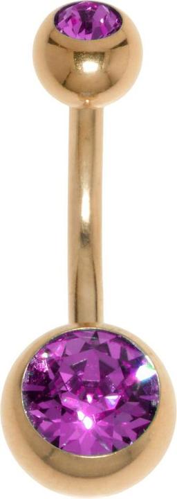 Produktbild Bijouteria Bauchpiercing (Edelstahl, PVD Beschichtung, Kristall)