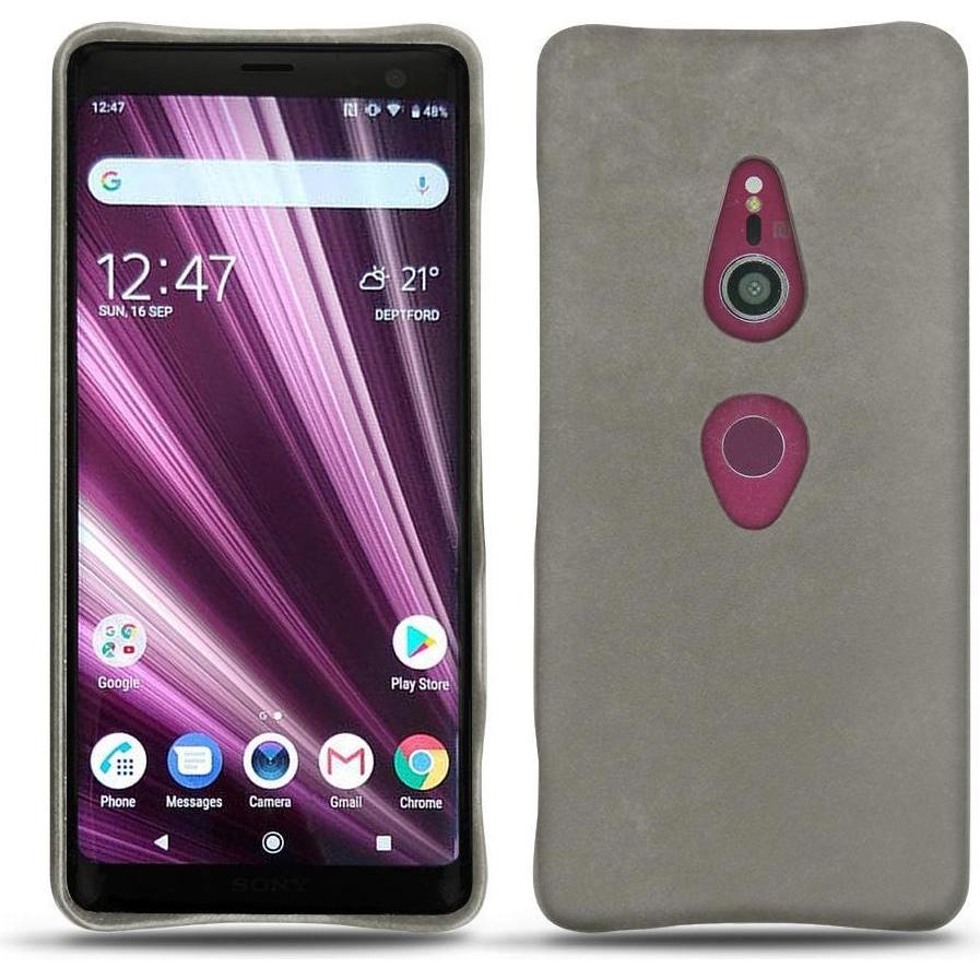 Noreve Lederschutzhülle (Sony Xperia XZ3), Smartphone Hülle, Grau