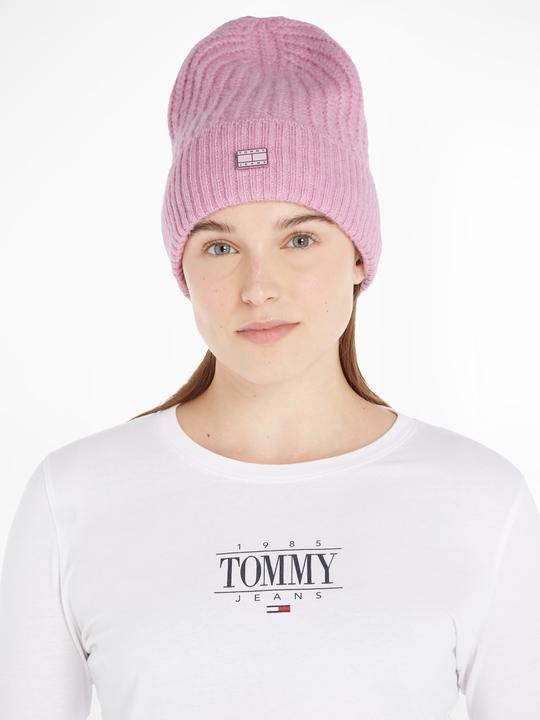 Actual product image Tommy Hilfiger TJW Cosy Knit Beanie Dames - Roze - One Size (One size)