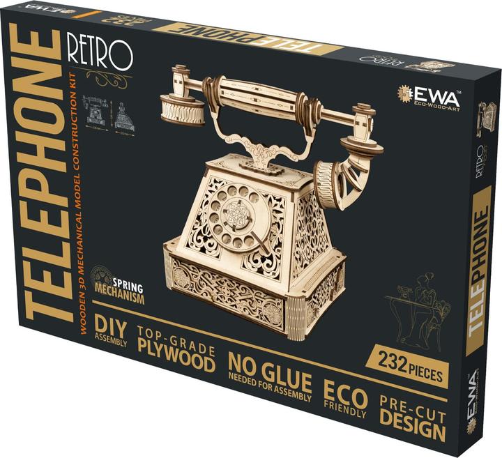 Produktbild Eco Wood Art Retro Telefon - 3D Holzbausatz