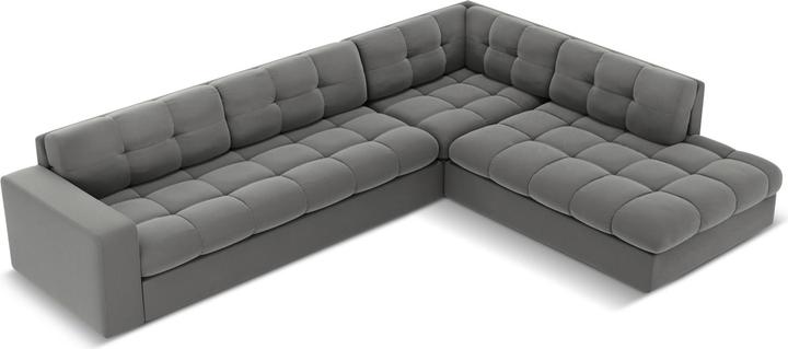 Actual product image CXL by Christian Lacroix Velvet Right Corner Sofa, "Yohan", 5 Seats, 236x199x72 Made in Europe (Corner sofa)