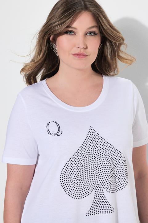 Immagine prodotto Miamoda T-shirt dal taglio svasato con brillantini e design con carte (60)