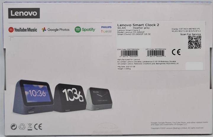 Produktbild Lenovo Smart Clock 2