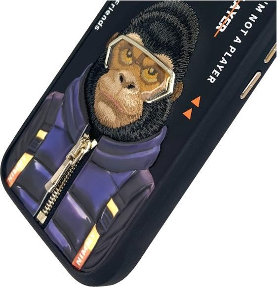 Produktbild Metelli Nimmy case iPhone 16 6.1" black Cool&Cute 2.0 Monkey (Apple iPhone 16)