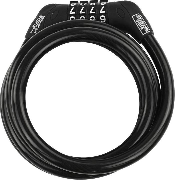 Productafbeelding Burg Wächter 1230 C 150 Spiraalkabelslot Zwart Combinatieslot (150 cm)