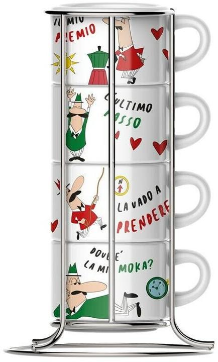 Actual product image Bialetti Set 4 Cups Cappuccio Stackable (265 ml, 4x)