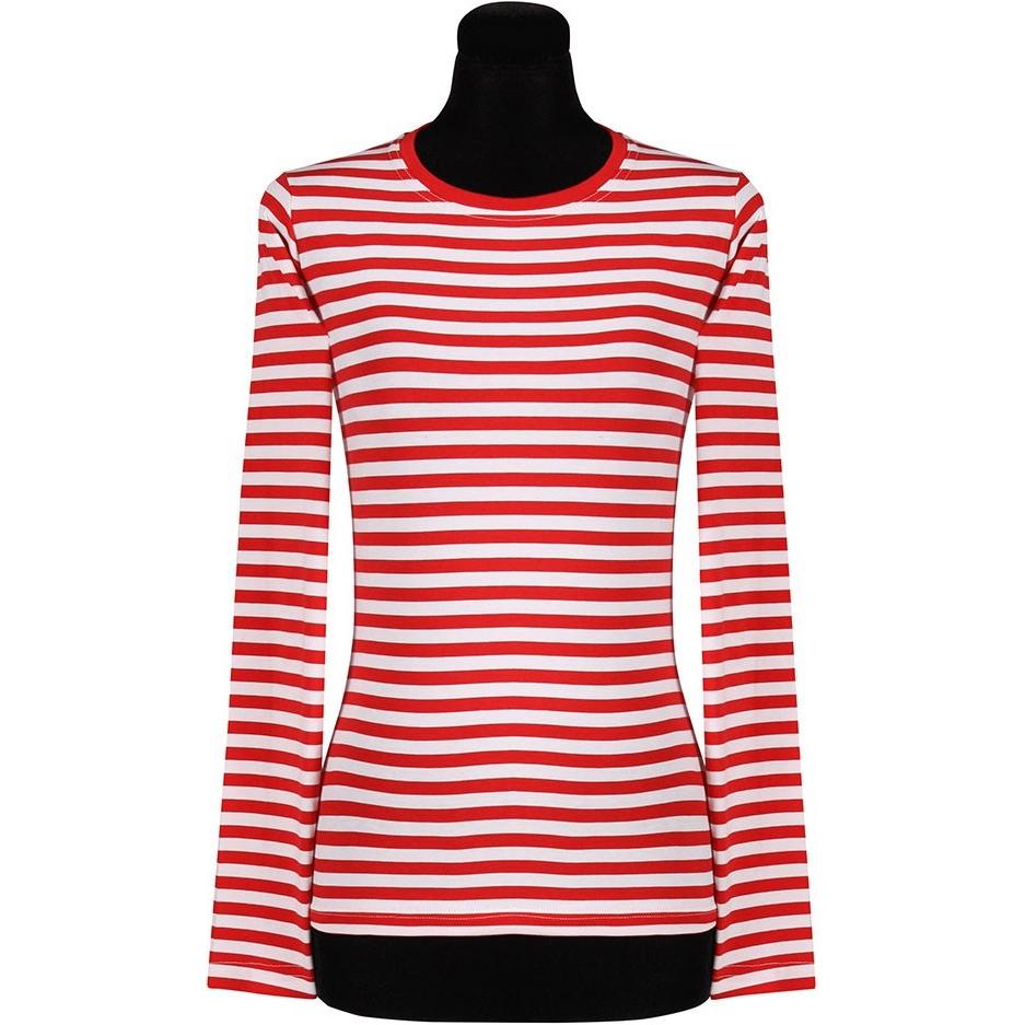 Thetru Damen Ringel T-Shirt, langarm (XL)