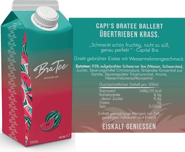 Actual product image BraTee Wassermelone (1 x 75 cl)