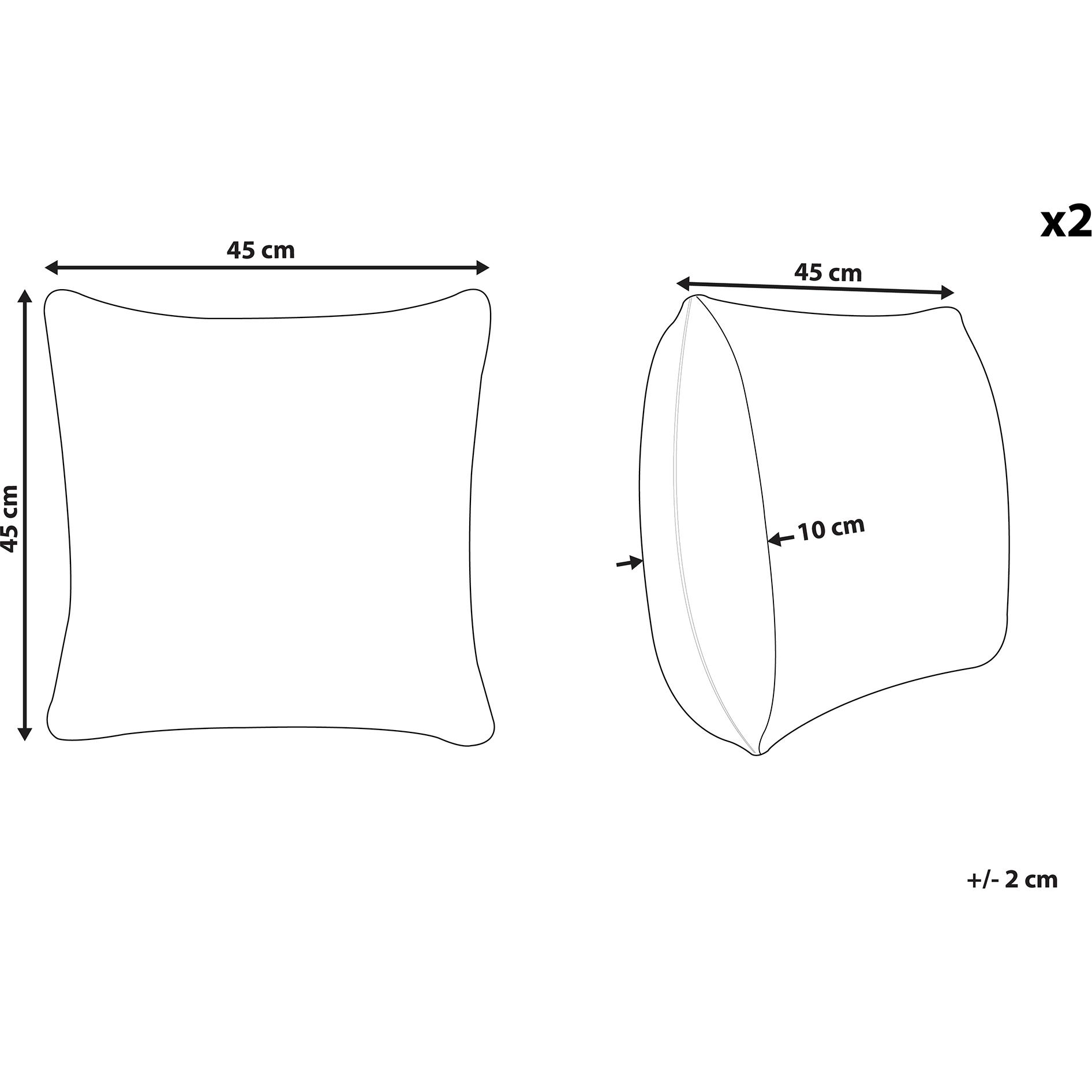 Thumbnail - Beliani, Dekokissen, Hordeum (45 x 45 cm)
