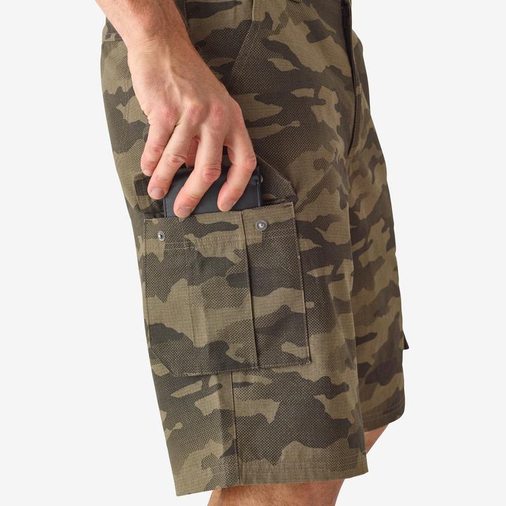 Actual product image Solognac Hunting shorts/Bermuda shorts 500 Cargo Camouflage Halftone brown (XL)