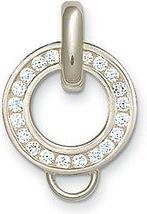 Actual product image Hermex Compound Charm Pendant Rhinestone Silver Plated - Silvery (925 metal alloy with rhinestones)